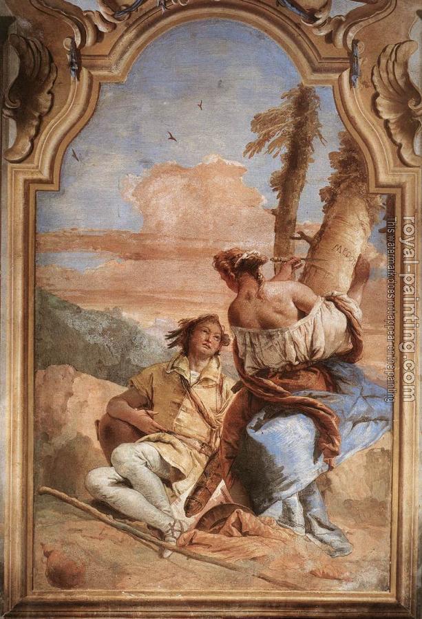 Giovanni Battista Tiepolo : Villa Valmarana Angelica Carving Medoro's Name on a Tree